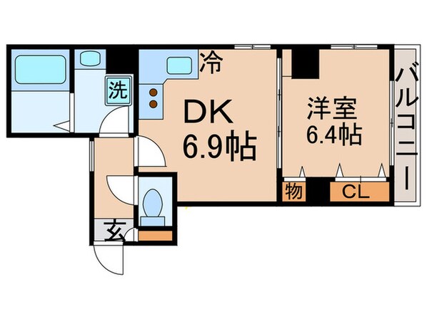 フジテラス月島の物件間取画像